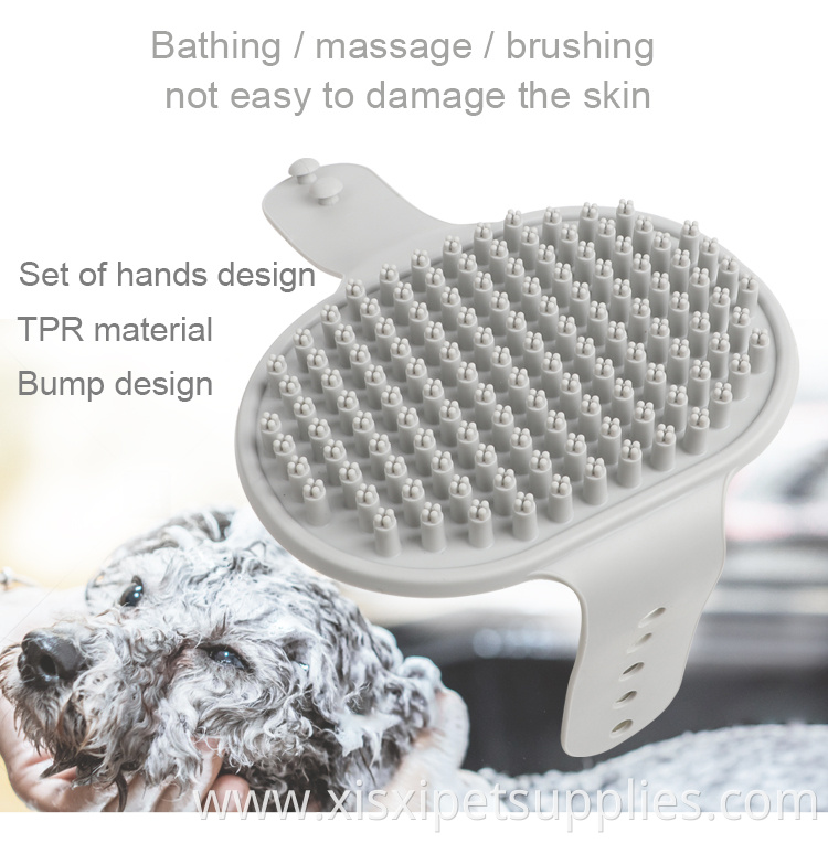 Factory Wholesale Rubber Dog Bath Grooming Brush Pet Dog Bath Brush Comb